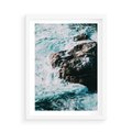 Plakat w ramie 50x70 - Siła Natury - morze, skały - rama biała