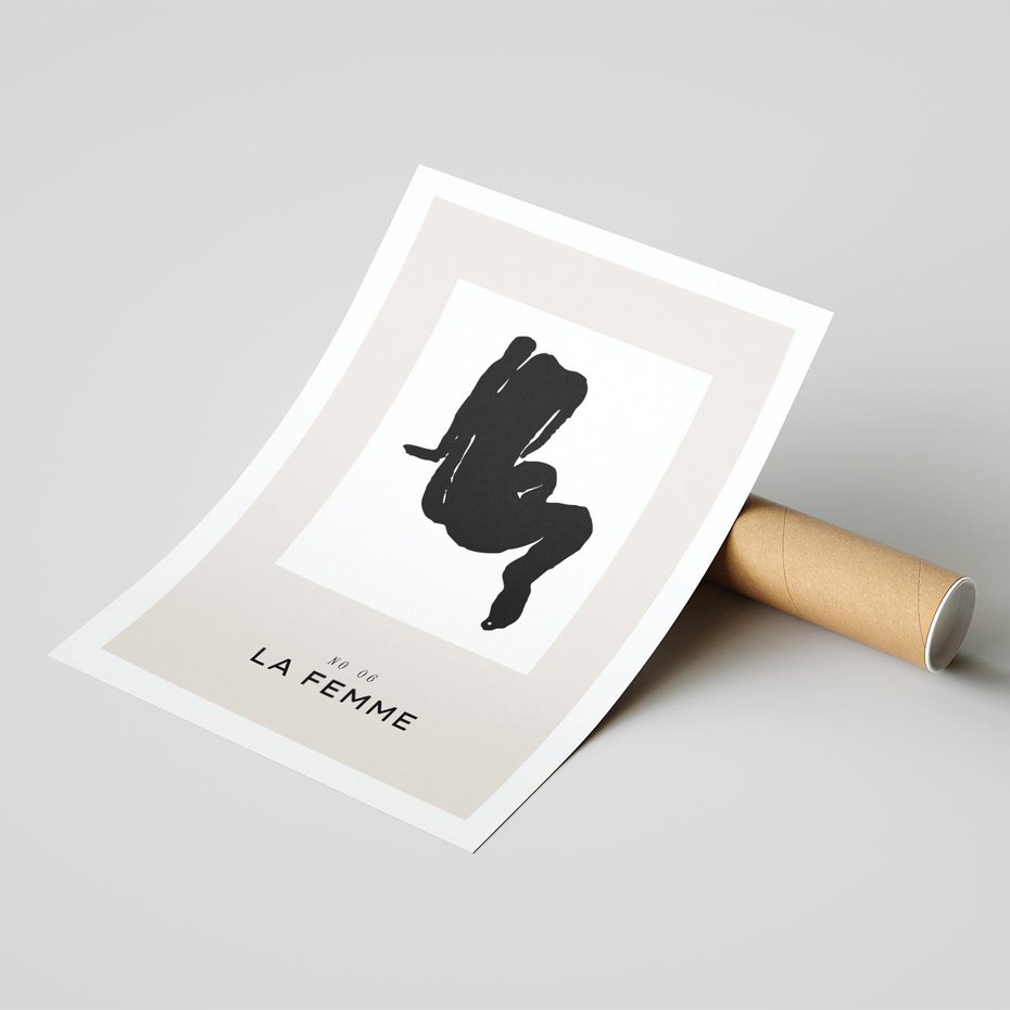 Plakat bez ramy 50x70 - Boho Harmonia Stylu - abstrakcyjna sztuka, akt