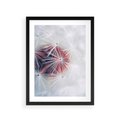 Plakat w ramie 30x40 - Minimalistyczna Delikatność - zbliżenie, dmuchawce - rama czarna