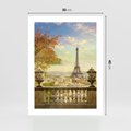 Plakat bez ramy 30x40 - Paryż za Wieżą Eiffla - Paryż, Eiffla