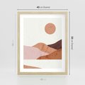 Plakat w ramie 40x50 - Górskie Wzory - nowoczesna sztuka, góry - rama drewno