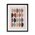 Plakat w ramie 50x70 - Granice Boho - abstrakcyjny obraz, geometryczna kompozycja - rama czarna