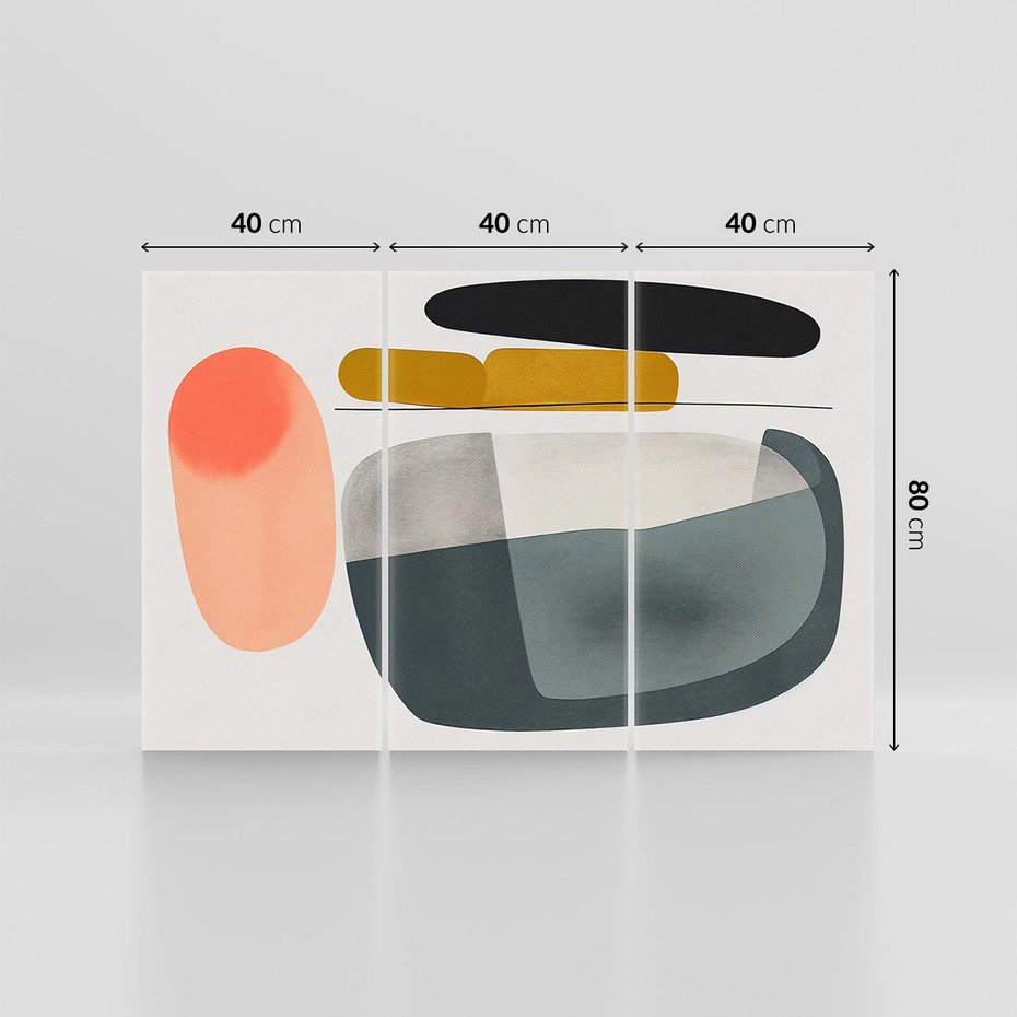 Obraz na płótnie 120x80 - Wyraziste Formy - abstrakcyjne plamy, nowoczesny styl