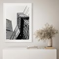 Plakat w ramie 50x70 - Fotografia Wieżowców - architektura, budynki - rama biała