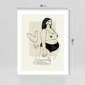 Plakat bez ramy 40x50 - Moc to Ona - rysunek, sztuka nowoczesna