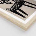 Plakat w ramie 50x70 - Konturem Zdefiniowany - skandynawska sztuka, jeleń - rama drewno