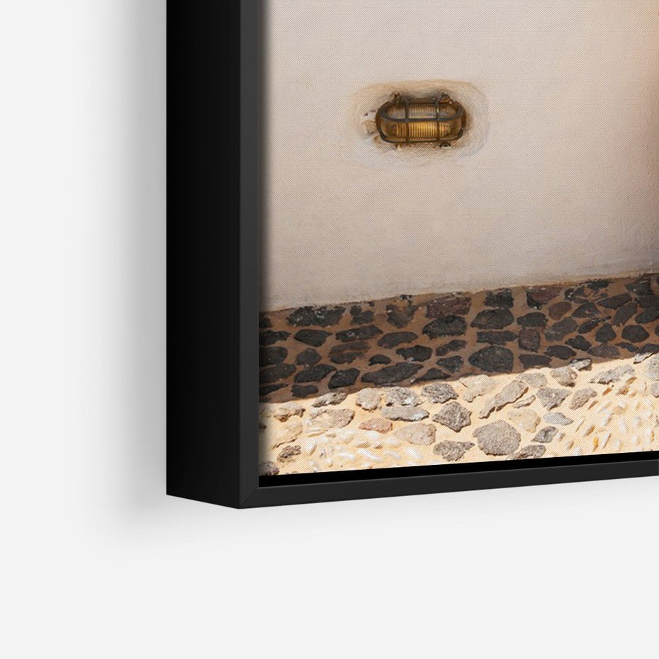 Obraz w ramie 70x100 - Santorini - oaza greckiej wyspy - Santorini, grecka - rama czarna