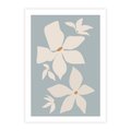 Plakat bez ramy 21x30 - Błękit Kwiatów - kwiaty, nowoczesne i minimalistyczne
