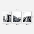 Zestaw obrazy w ramie 50x70 galeria - Architektura, sztuka, nowoczesna - rama biała
