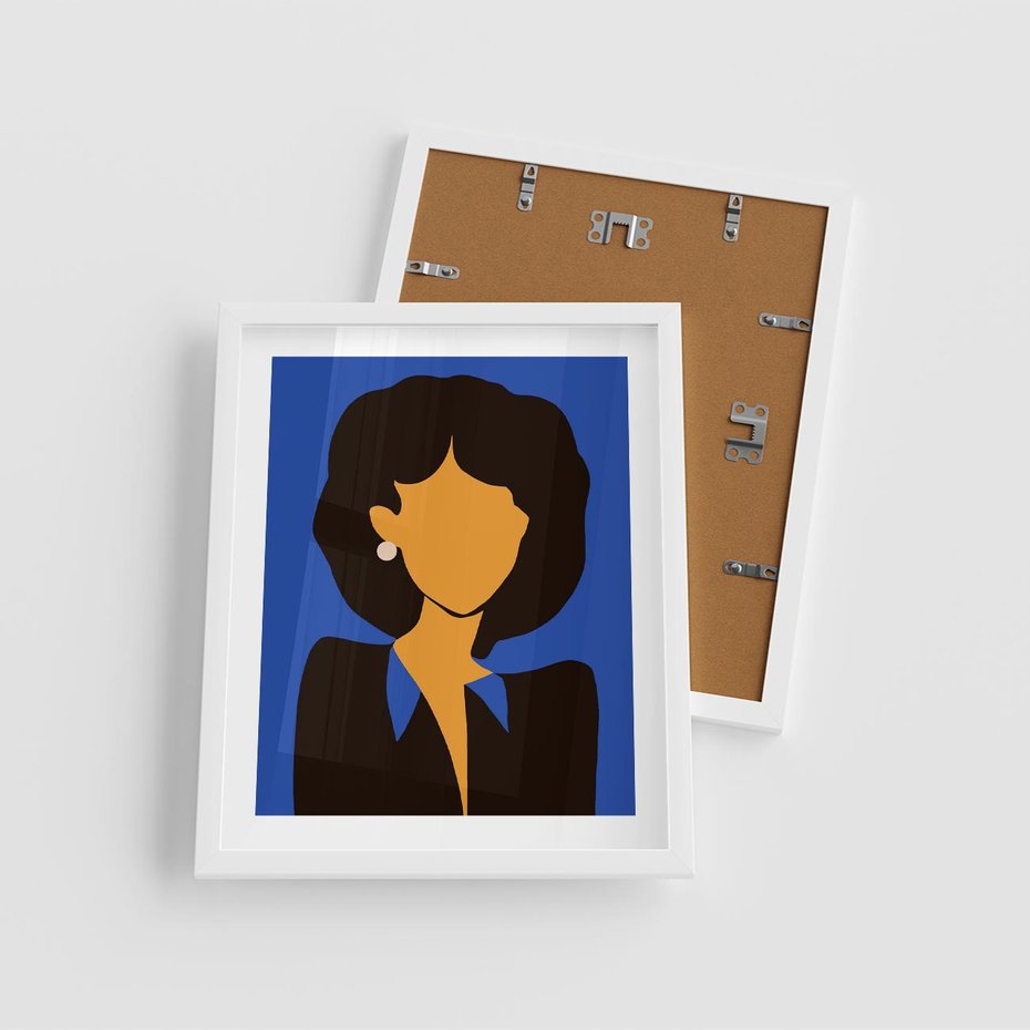 Plakat w ramie 40x50 - Modernistyczne Wibracje - sztuka nowoczesna, plakat - rama biała