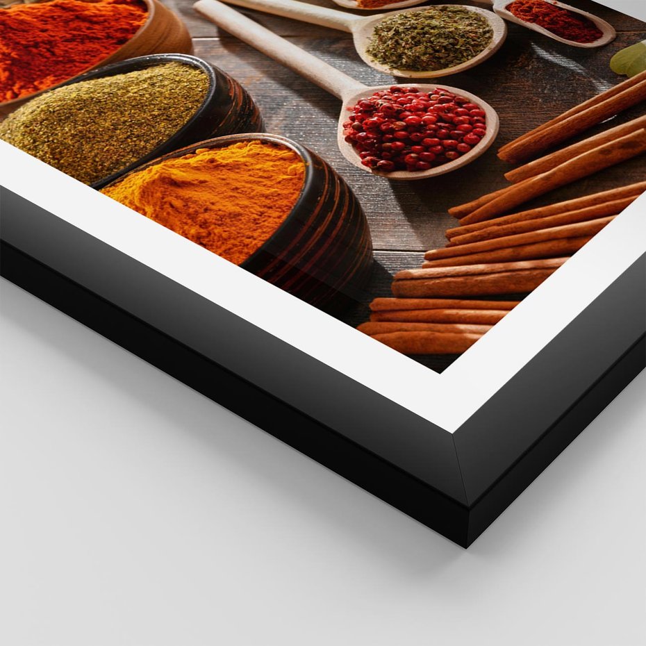 Plakat w ramie 50x70 - Smakowite Aromaty - przyprawy, kuchnia - rama czarna