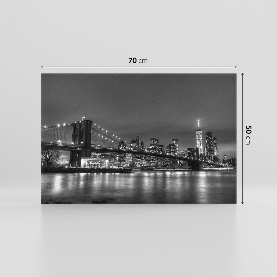 Obraz na płótnie 70x50 - Miasto, które nie Śpi - most, Nowy Jork