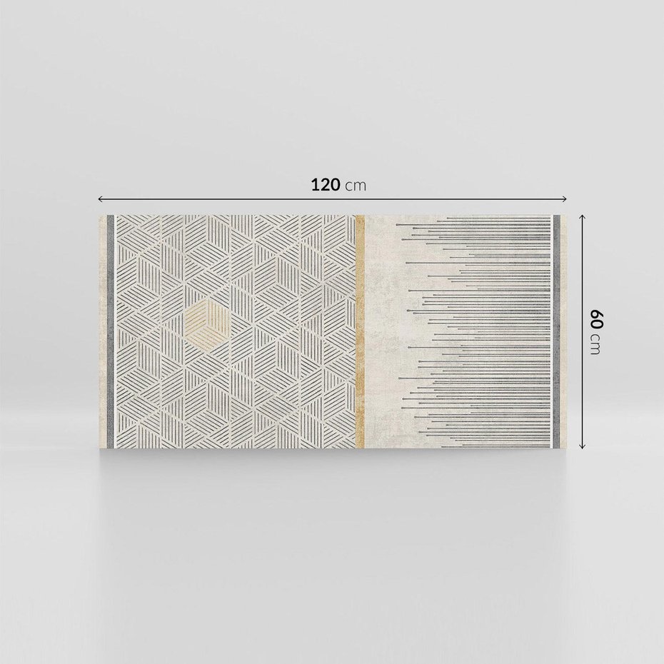 Obraz na płótnie 120x60 - Drobny Print Klasyki - geometryczne linie, styl mid century