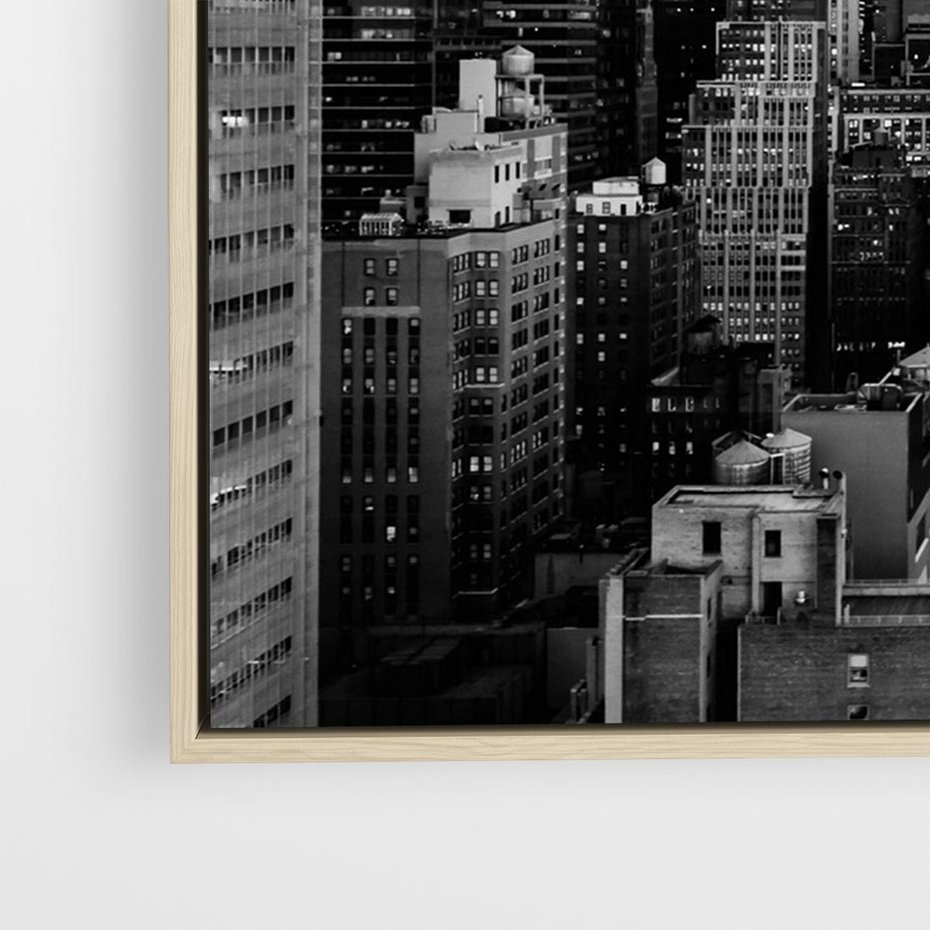 Obraz w ramie 70x50 - Wibracje Miejskiego Życia - miasto, wieżowce - rama drewno