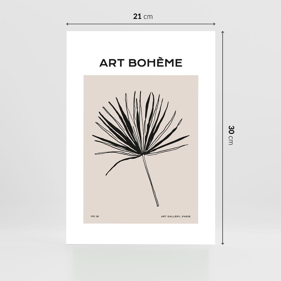 Plakat bez ramy 21x30 - Rozkwitające Boho Kształty - boho sztuka, plakat