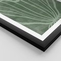 Plakat w ramie 40x50 - Zieleń Kształtująca Spokój - zielony plakat, roślinne inspiracje - rama czarna