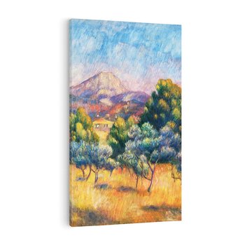 Obraz na płótnie 80x120 - Montagne Sainte-Victoire (Paysage) (1889), Pierre-Auguste Renoir - Reprodukcja - reprodukcja, obraz na płótnie