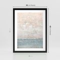 Plakat w ramie 30x40 - Obraz Starej Ściany z Delikatnymi Odcieniami - ściana, stara ściana - rama czarna
