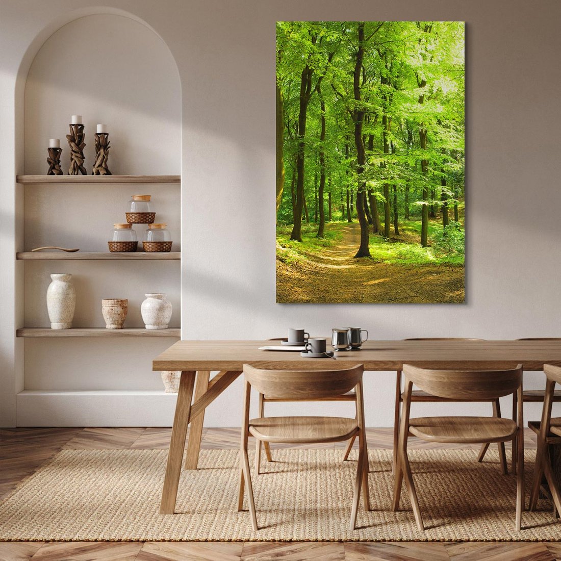 Obraz na płótnie 80x120 - Mistyka leśnych drzew - las, drzewa