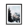 Plakat w ramie 30x40 - Góry, Las i Śnieg na Obrazie - góry, las - rama czarna