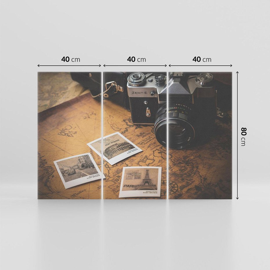 Obraz na płótnie 120x80 - Retro Aparat Zdjęciowy - retro, aparat