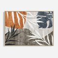 Obraz w ramie 70x50 - Oddechy ciszy i ruchu - rzut liści palmy, monstery - rama drewno