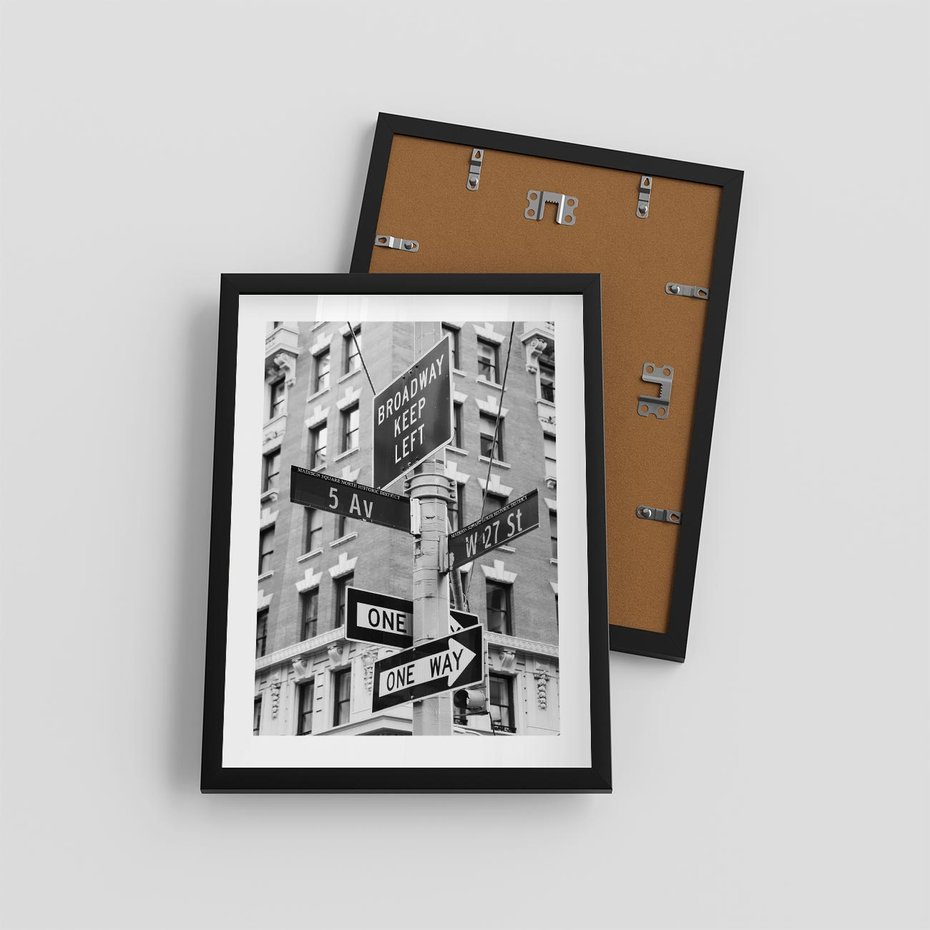 Plakat w ramie 30x40 - Nowojorska Droga - nowy jork, fotografia - rama czarna