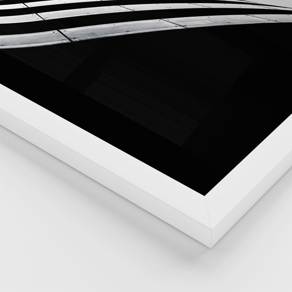 Zestaw obrazy w ramie 30x40 galeria - Architektura, czarno, biały, miasto - rama biała