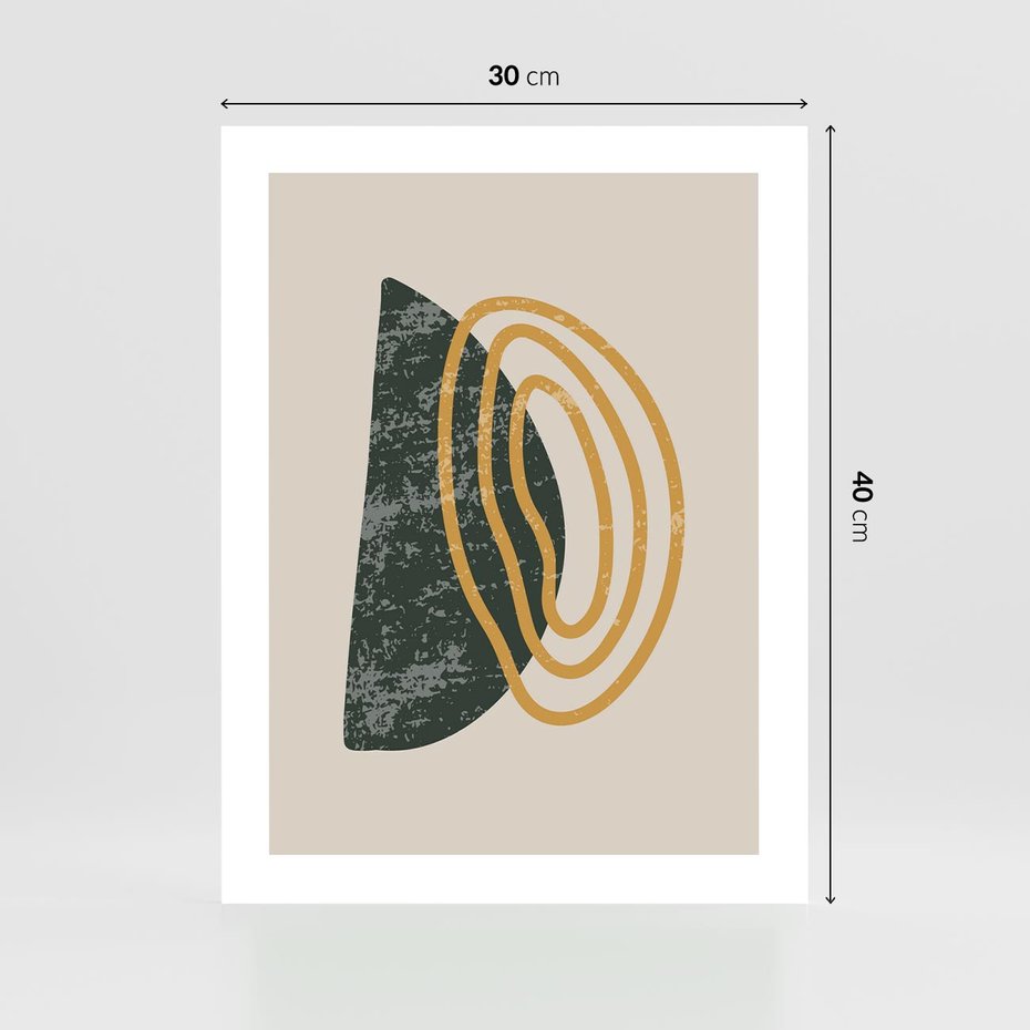 Plakat bez ramy 30x40 - Nowoczesne Dialogi Materii - nowoczesny plakat, abstrakcyjne kształty