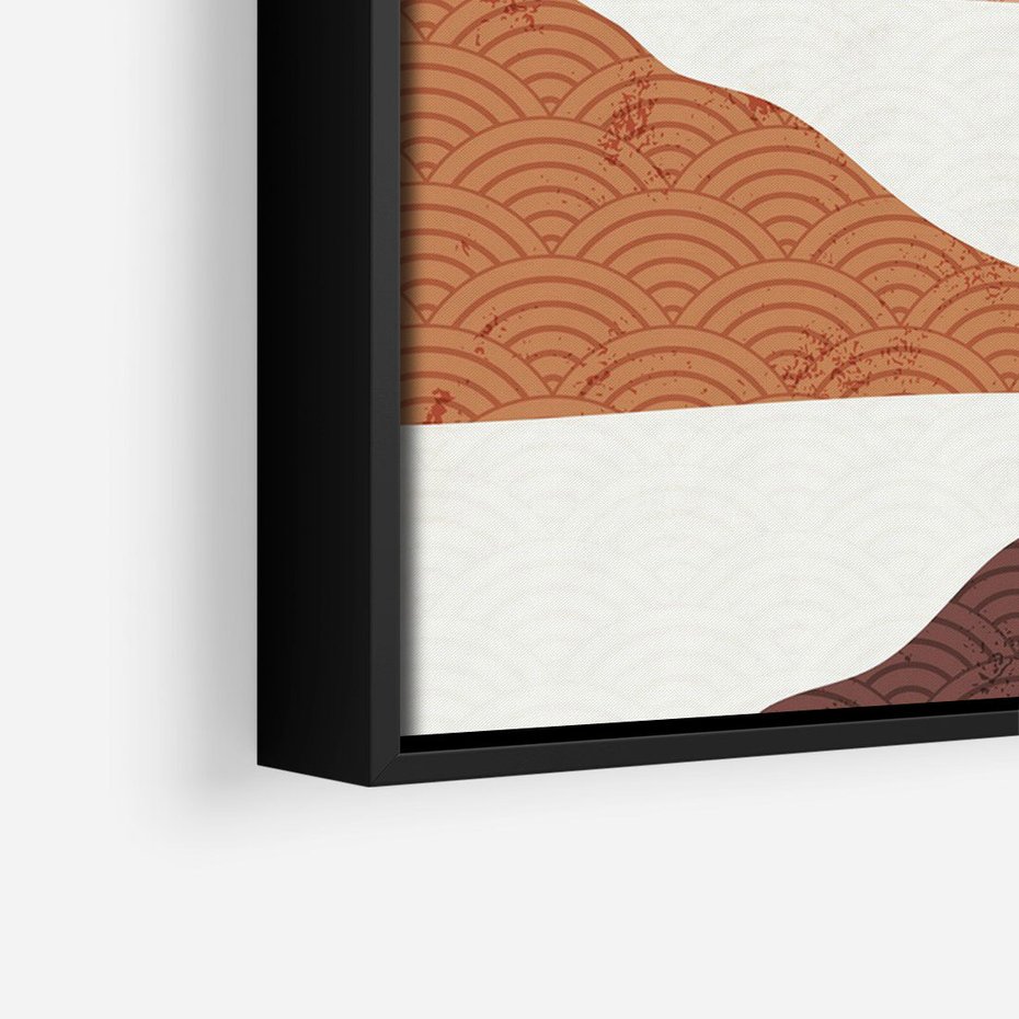 Obraz w ramie 70x100 - Księżycowa Refleksja - nowoczesna sztuka, góry - rama czarna