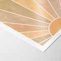 Plakat bez ramy 30x40 - Grafika Boho w Odcieniach Pomarańczu - boho słońce, grafika
