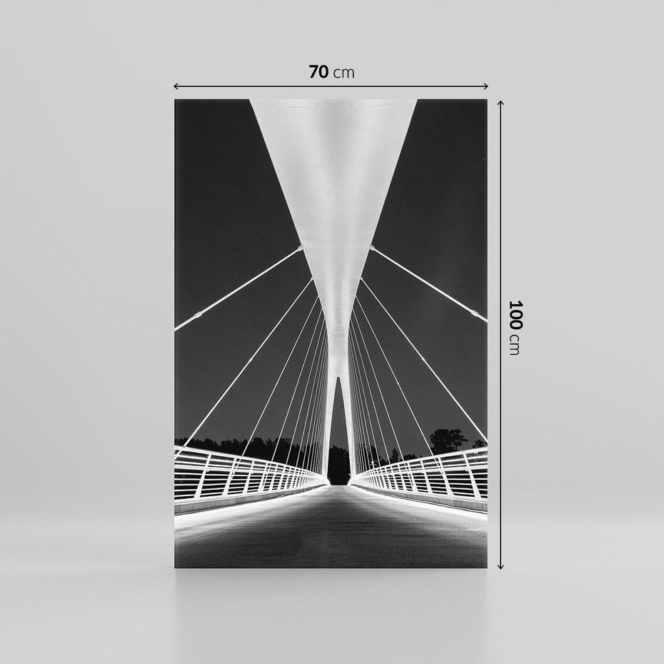 Obraz na płótnie 70x100 - Most nocą - Architektura - most, noc