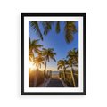 Plakat w ramie 40x50 - Rajskie palmy w tropikalnym raju - palmy, tropiki - rama czarna