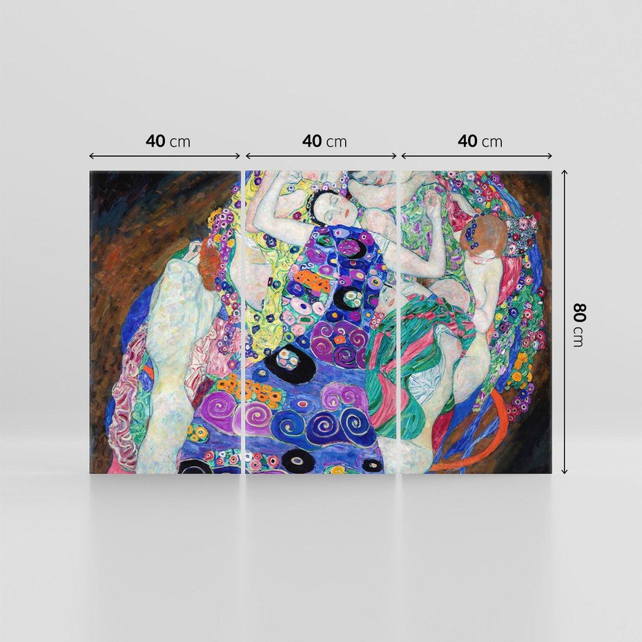 Obraz na płótnie 120x80 - "Dziewica" (1913) Gustav Klimt - Reprodukcja - reprodukcja, obraz na płótnie