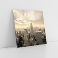 Obraz na płótnie 30x30 - Magia Manhattanu: miasto, które nigdy nie śpi - Manhattan, NY