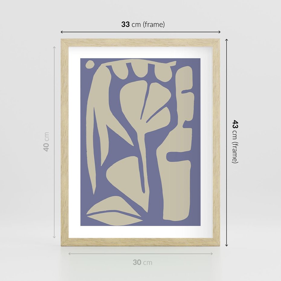 Plakat w ramie 30x40 - Echa Wizualnej Transcendencji - skandynawski styl, plakat - rama drewno