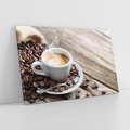 Obraz na płótnie 120x80 - Kawa w filiżance: aromatyczna chwila - kawa, filiżanka