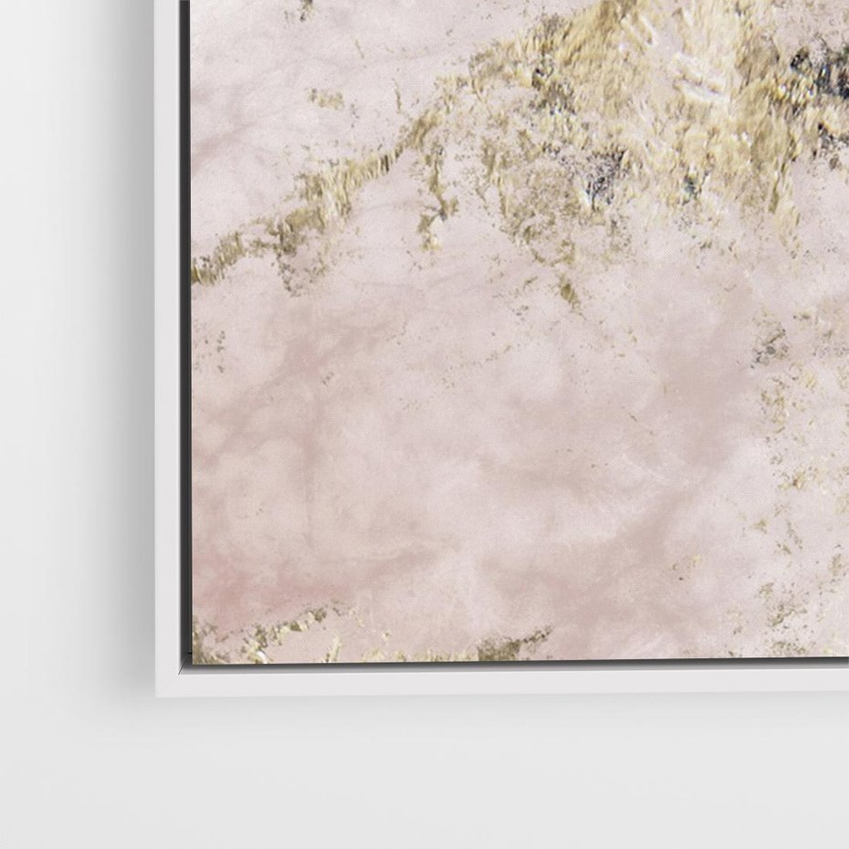 Obraz w ramie 120x80 - Piękno w Szczegółach - marmur, złoto - rama biała