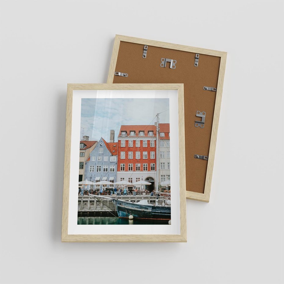 Plakat w ramie 30x40 - Miejska Dynamika - Dania, Kopehaga - rama drewno