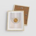 Plakat w ramie 40x50 - Złota Geometria - styl modern, złoto - rama drewno