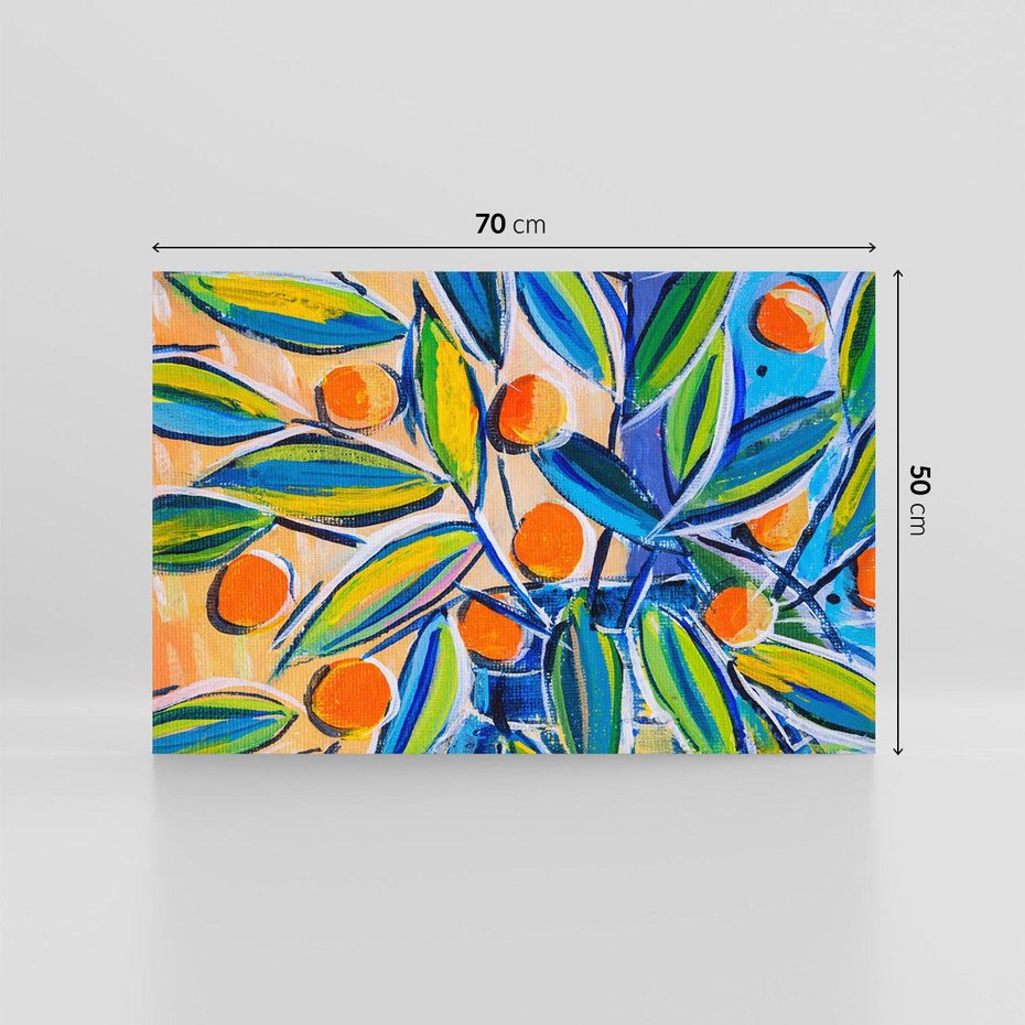 Obraz na płótnie 70x50 - Cytrusowa Abstrakcja - abstrakcja, owoce cytrusowe