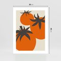 Plakat bez ramy 30x40 - Jadalne Kształty - nowoczesny plakat do kuchni, pomidory