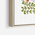 Obraz w ramie 50x70 - Wewnętrzne Fale - kwiaty w wazonie, minimalizm - rama drewno