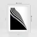 Plakat w ramie 40x50 - Architektoniczna Fala - architektura, falowany budynek - rama biała