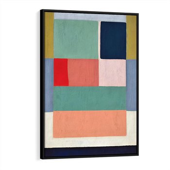 Obraz w ramie 50x70 - Bezgraniczne Nastroje Harmonii - abstrakcyjne geometryczne kształty, olejny obraz - rama czarna