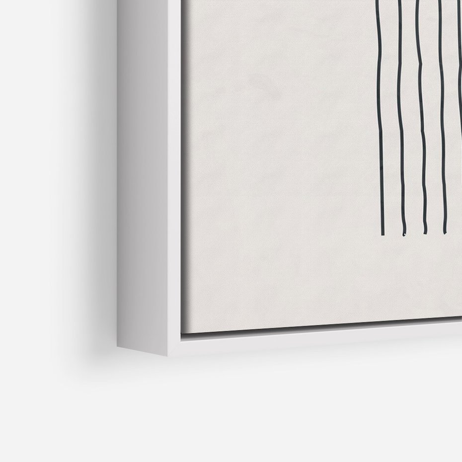 Obraz w ramie 80x120 - Bezczasowe Wspomnienia - abstrakcyjna akwarelowa plama, nieregularne kreski - rama biała