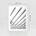 Plakat w ramie 30x40 - Czarno-Biała Fotografia Architektury - nowoczesna architektura, bialo czarny - rama biała