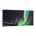 Obraz na płótnie 100x50 - Zorza polarna w tajemniczej nocnej przestrzeni - zorza, polarna