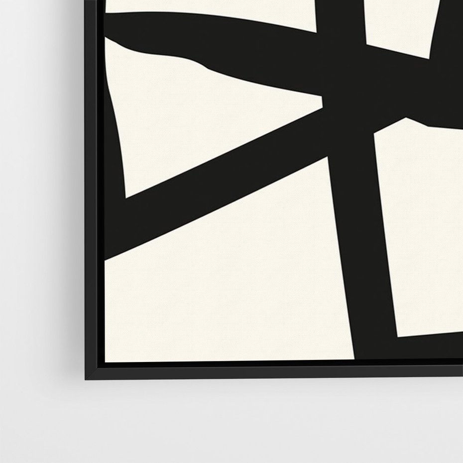 Obraz w ramie 50x70 - Impresje Wymiaru - linie, abstrakcja - rama czarna