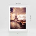 Plakat w ramie 30x40 - Eiffla: ikona Paryża - Eiffla, Paryż - rama biała